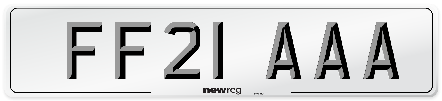 FF21 AAA Number Plate from New Reg